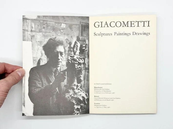 Giacometti: sculptures, paintings, drawings. Arts Council, London